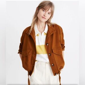 Madewell Beachmont Jacket in Dried Cedar Color Size Small
